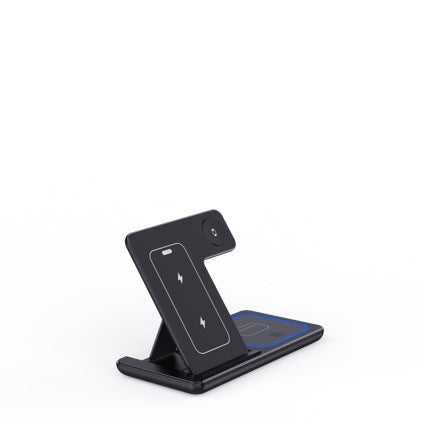 15W 3 In 1 LED Fast Wireless Charger Stand Foldable Charging Station For Smart Phones
