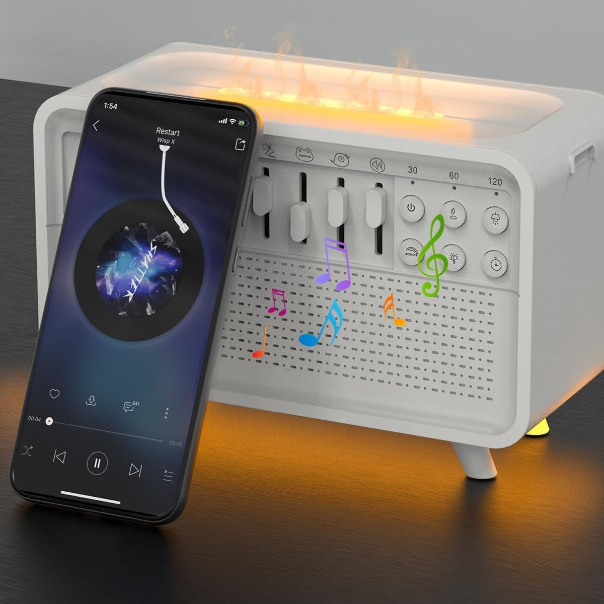 3 In 1 Bluetooth Speaker White Noise Sleep Night Light Humidifier All-in-one Machine Free Combination
