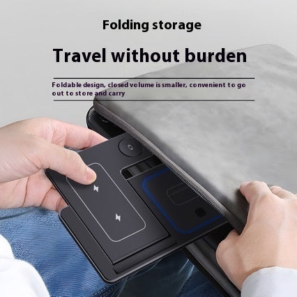 15W 3 In 1 LED Fast Wireless Charger Stand Foldable Charging Station For Smart Phones